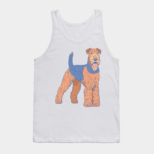 Airedale Terrier Tank Top by Csieben